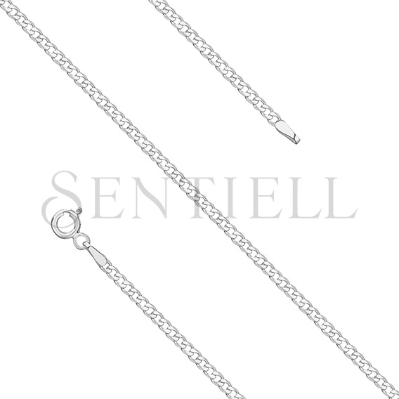 Silver (925) diamond-cut chain - curb extra flat Ø 060