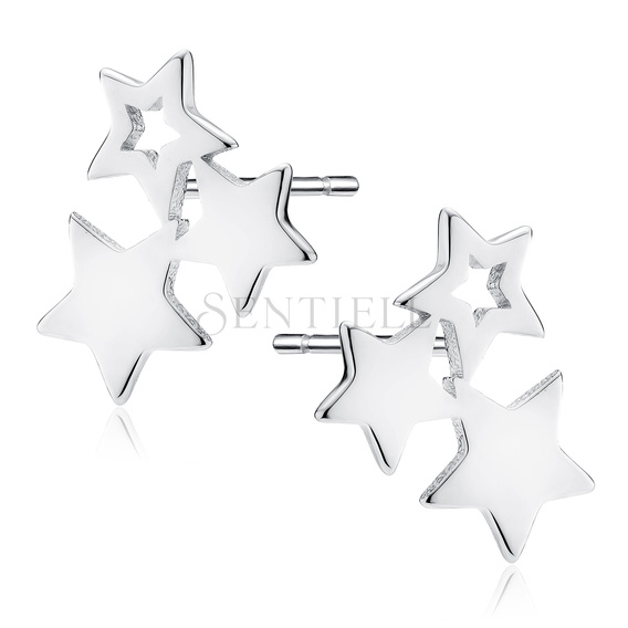 Pendientes de plata de ley 925 - estrellas