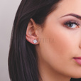 Silver (925) elegant earrings with zirconia