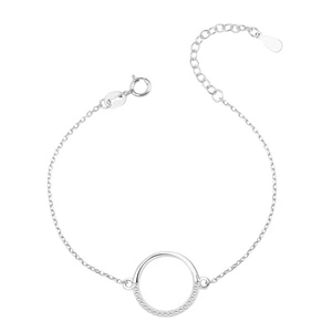 Silver (925) bracelet - cirlce with zirconia