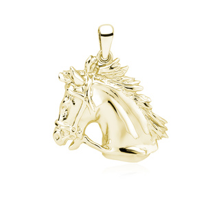 Silver (925) gold-plated pendant - horse