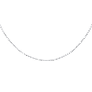 Cadena de Plata de ley 925 diamond-cut - barbada extra plana Ø 0,40 rodiada