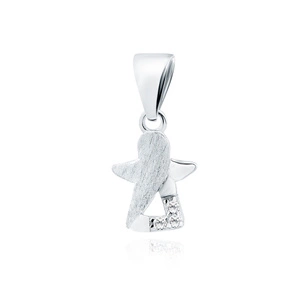 Silver (925) pendant with white zirconias - angel
