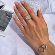 Silver (925) bracelet with two circlces