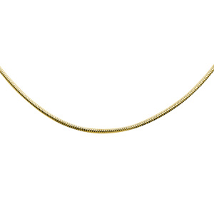 Silver (925) gold-plated chain 8 sides snake Ø 160