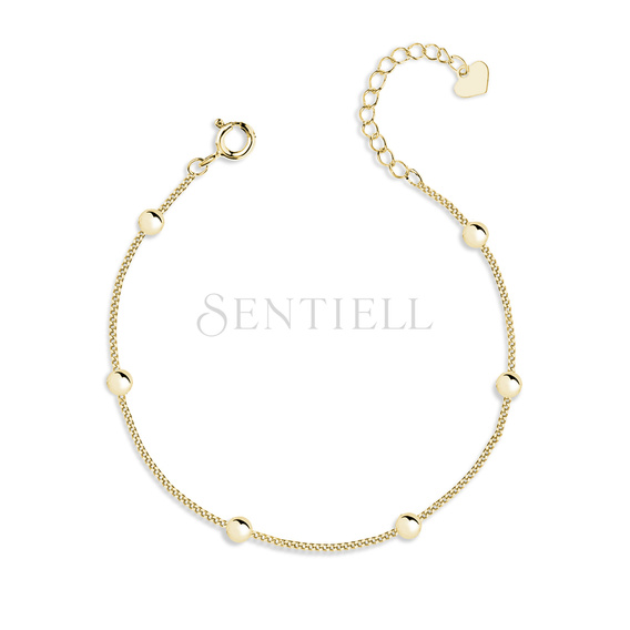 Plata de ley 925 chapada en oro - talla ajustable con colgantes redondos