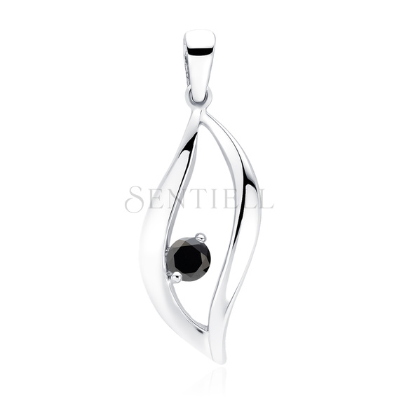 Silver (925) pendant with black zirconia