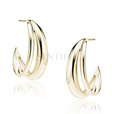 Silver (925) gold-plated double earrings - circles