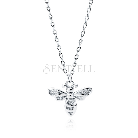 Silver (925) necklace - bee