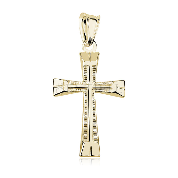 Silver (925) gold-plated pendant cross