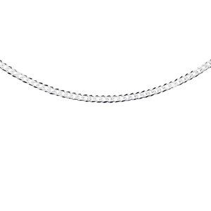 Silver (925) diamond-cut chain - curb extra flat Ø 060