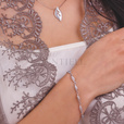 Silver (925) elegant pendant - leaf