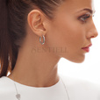 Silver (925) earrings hoops - highly polished