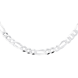 Silver (925) diamond-cut chain - figaro extra flat Ø 200