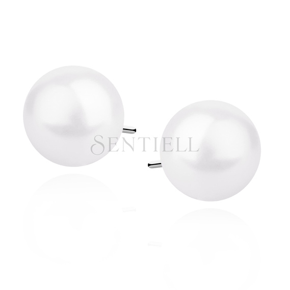 Silver (925) earrings white pearl