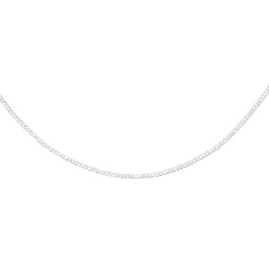 Silver (925) diamond-cut chain - curb extra flat Ø 050