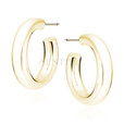 Silver (925) gold-plated earrings hoops open circles