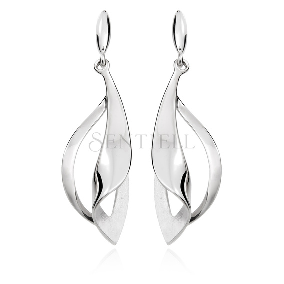 Silver (925) long earrings