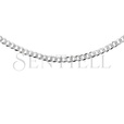 Silver (925) diamond-cut chain - curb extra flat Ø 080 rhodium-plated