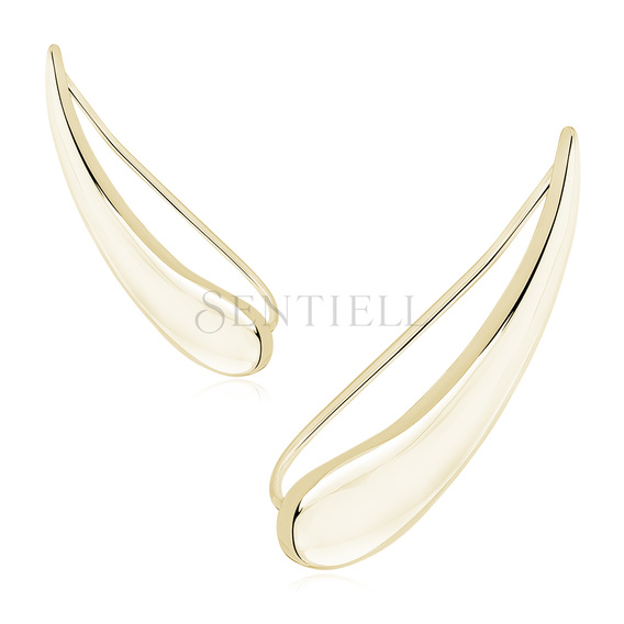 Silver (925) cuff earrings, gold-plated