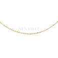 Silver (925) ball chain necklace 8L - gold plated