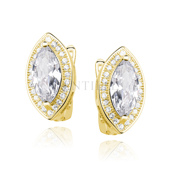 Silver (925) earrings white zirconia