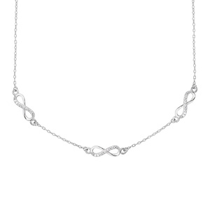 Silver (925) necklace Infinity with zirconia