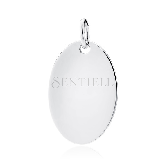 Colgante ovalado de plata de ley 925