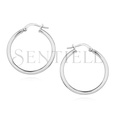 Silver (925) earrings hoops - highly polished