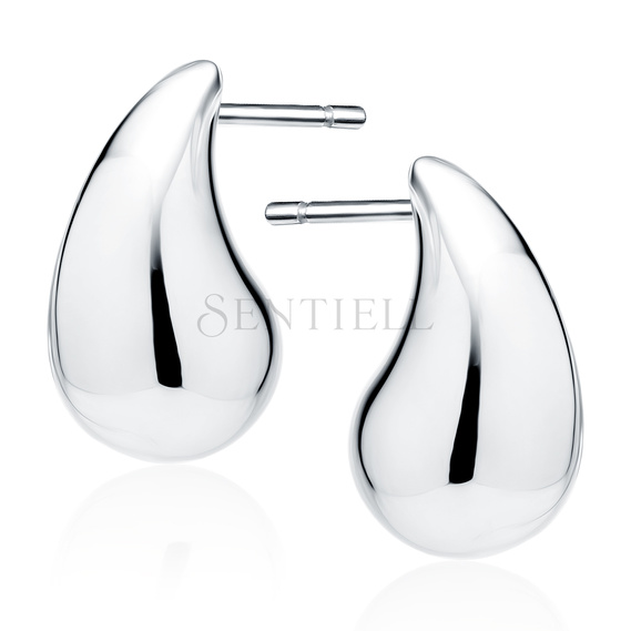 Silver (925) drop-shaped earrings - 13mm