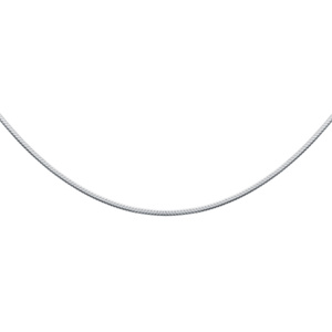 Silver (925) chain 8 sides snake Ø 030 rhodium plated