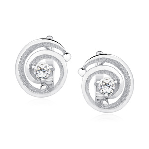 Silver (925) Earrings with white zirconia