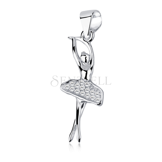 Silver (925) ballerina pendant with zirconia