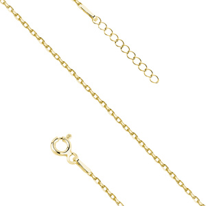 Silver (925) gold-plated bracelet diamond cut anchor