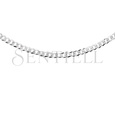 Silver (925) diamond-cut chain - curb extra flat Ø 080