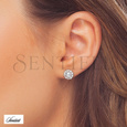 Silver (925) earrings with white zirconia