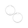 Silver (925) earrings hoops - highly polished