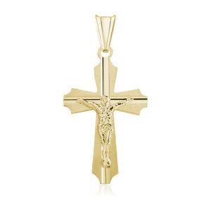 Silver (925) gold-plated pendant cross