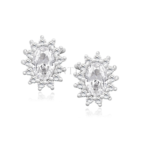 Silver (925) Earrings with white zirconia