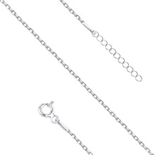 Silver (925) anklet diamond cut anchor chain