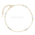 Silver (925) gold-plated bracelet with pearls