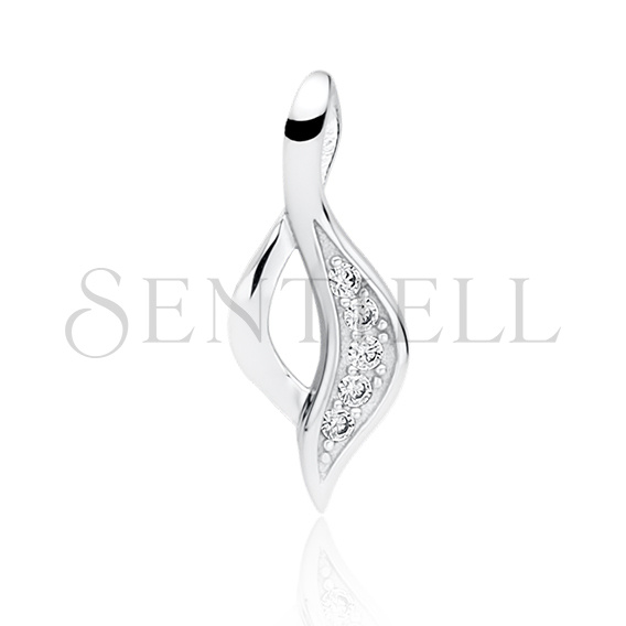 Silver (925) pendant with white zirconia