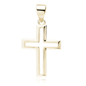 Silver (925) gold-plated pendant cross