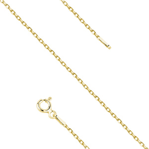 Silver (925) chain anchor diamond cut gold-plated