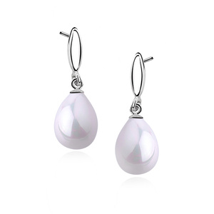 Silver earrings 925 tears - pearl