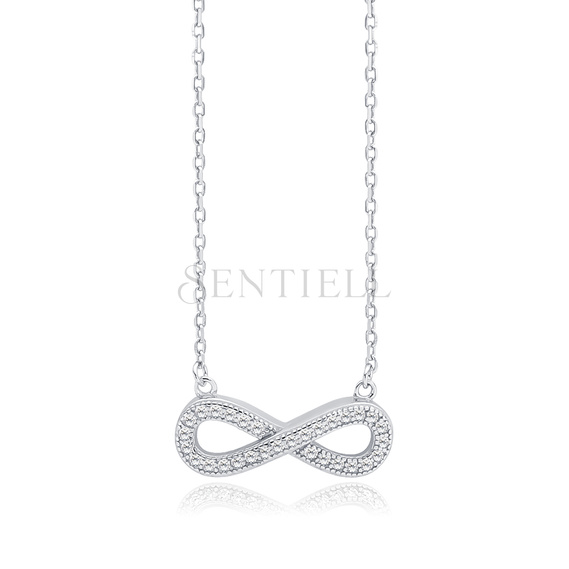 Silver (925) necklace Infinity with zirconia