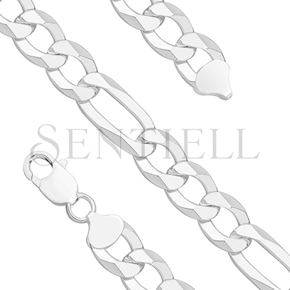 Silver (925) diamond-cut chain - figaro extra flat Ø 300