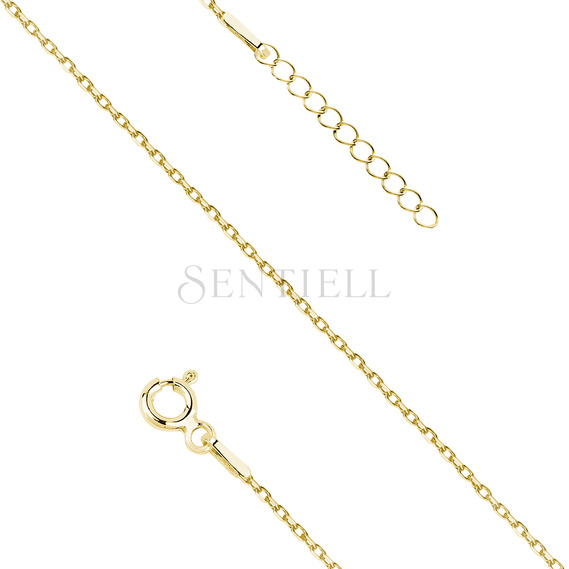 Silver (925) gold-plated bracelet diamond cut anchor