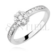 Silver (925) ring with white zirconia