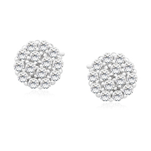 Silver (925) elegant earrings with zirconia